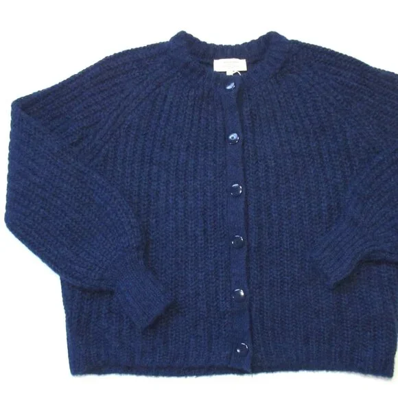 NWT Sezane Emile in Navy Blue Alpaca Wool Blend Cardigan Sweater S - Picture 4 of 7
